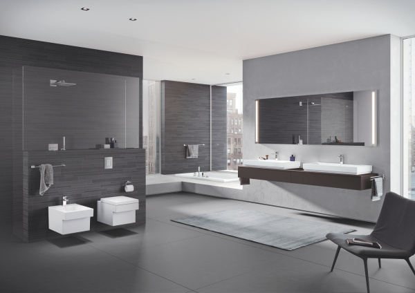 Набор аксессуаров Grohe Essentials Cube (4 предмета) 40778 001 (40778001) хром  Набор аксессуаров Grohe Essentials Cube (4 предмета) 40778 001 (40778001) хром